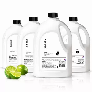 바른세탁소 액체세제 라임향, 2.5L, 4개