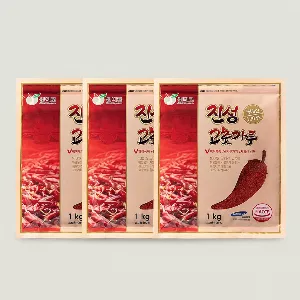진성 고춧가루, 보통맛, 1kg, 3개